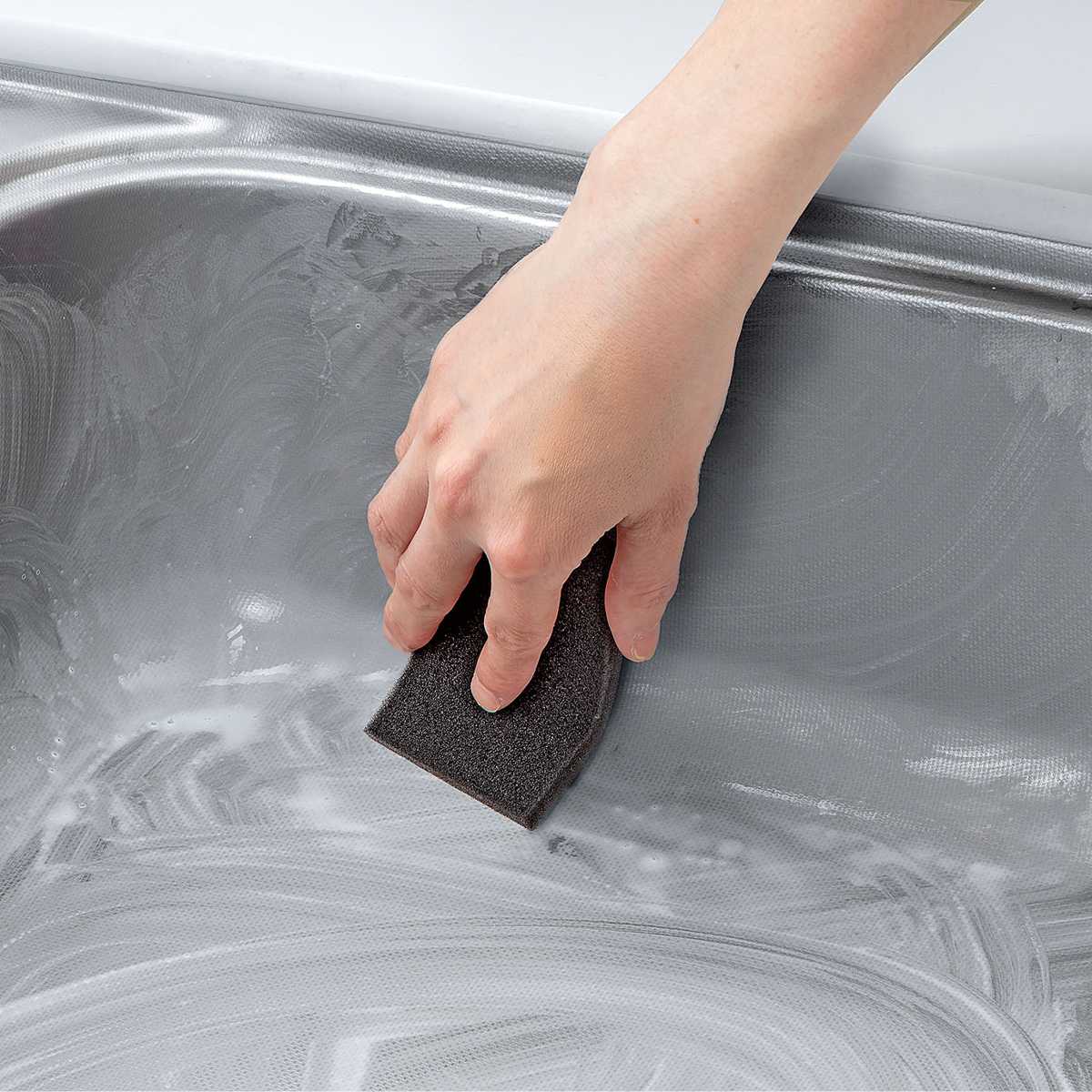 クレンザー用 スポンジ 6枚入 掃除 ( シンク 蛇口まわり 磨く ピカピカ 水アカ コゲ付き 専用スポンジ 掃除用品 便利グッズ )