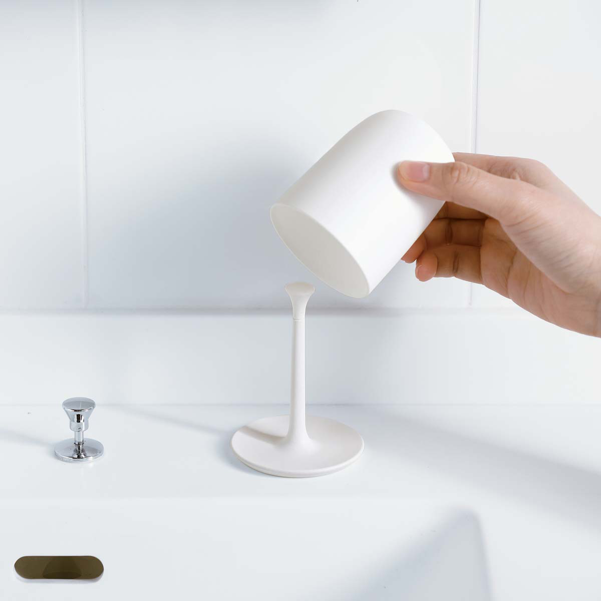 marna マーナ コップ 取っ手付き スタンドセット W613 W611 ( うがい 歯磨き プラスチック うがい用 歯磨きコップ ハミガキ 歯みがき うがいコップ カップ プラコップ 白 透明 スタンド スタンド付き 取っ手 ) 【クリア×取っ手付き】 クリア×取っ手付き