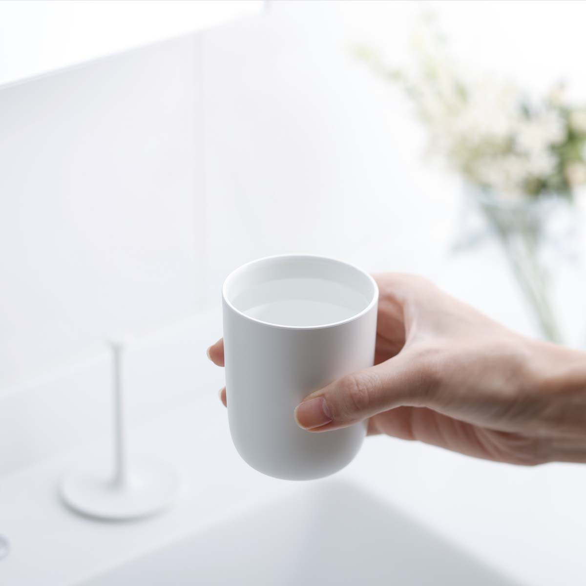 marna マーナ コップ 取っ手付き スタンドセット W613 W611 ( うがい 歯磨き プラスチック うがい用 歯磨きコップ ハミガキ 歯みがき うがいコップ カップ プラコップ 白 透明 スタンド スタンド付き 取っ手 ) 【クリア×取っ手付き】 クリア×取っ手付き