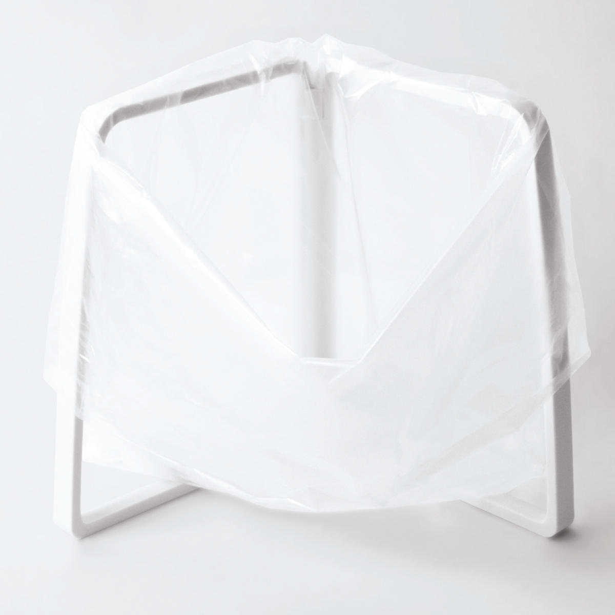 marna マーナ ポリ袋ホルダー K821 ( 折りたたみ キッチン ゴミ箱 生ゴミスタンド ポリ袋 スタンド ゴミ袋ホルダー スリム コンパクト 卓上 生ゴミ入れ おしゃれ ダスト 生ごみ レジ袋ホルダー キッチングッズ ふきん掛け 便利 )