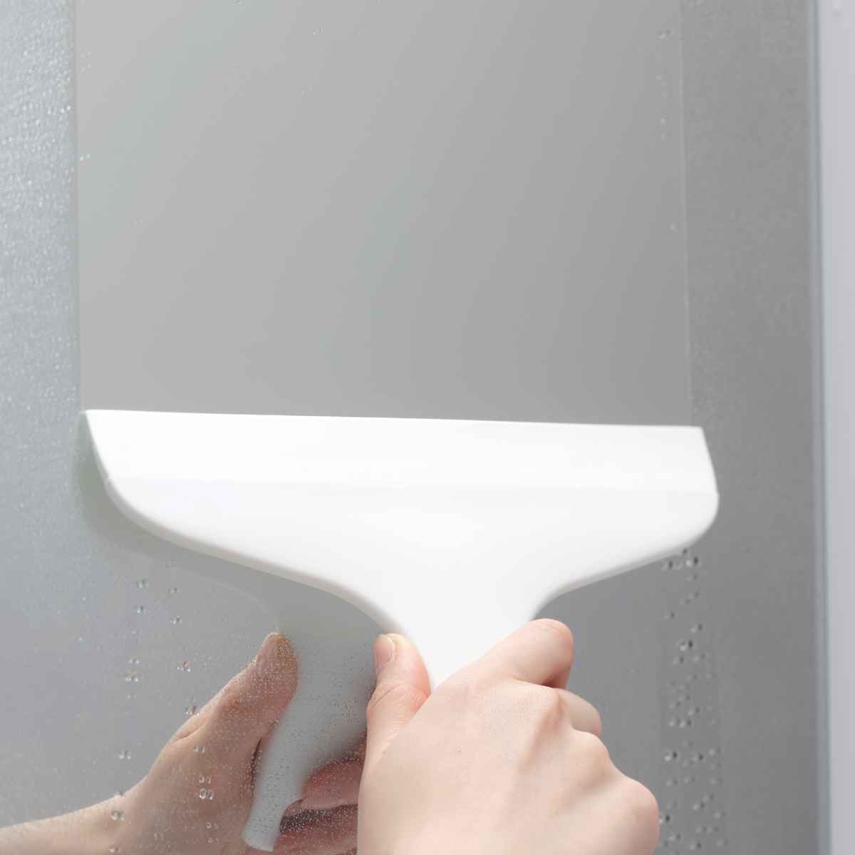 marna マーナ 小回りスキージー W677 ( マーナのきほん ワイパー 水切り 結露 曇り 風呂 お風呂 窓掃除 掃除 清掃 シンプル 鏡 タイル 壁 風呂掃除 浴室 湿気 水分 水はけ 窓ワイパー スクイージー ホワイト 白 グレー ) 【グレー】 グレー