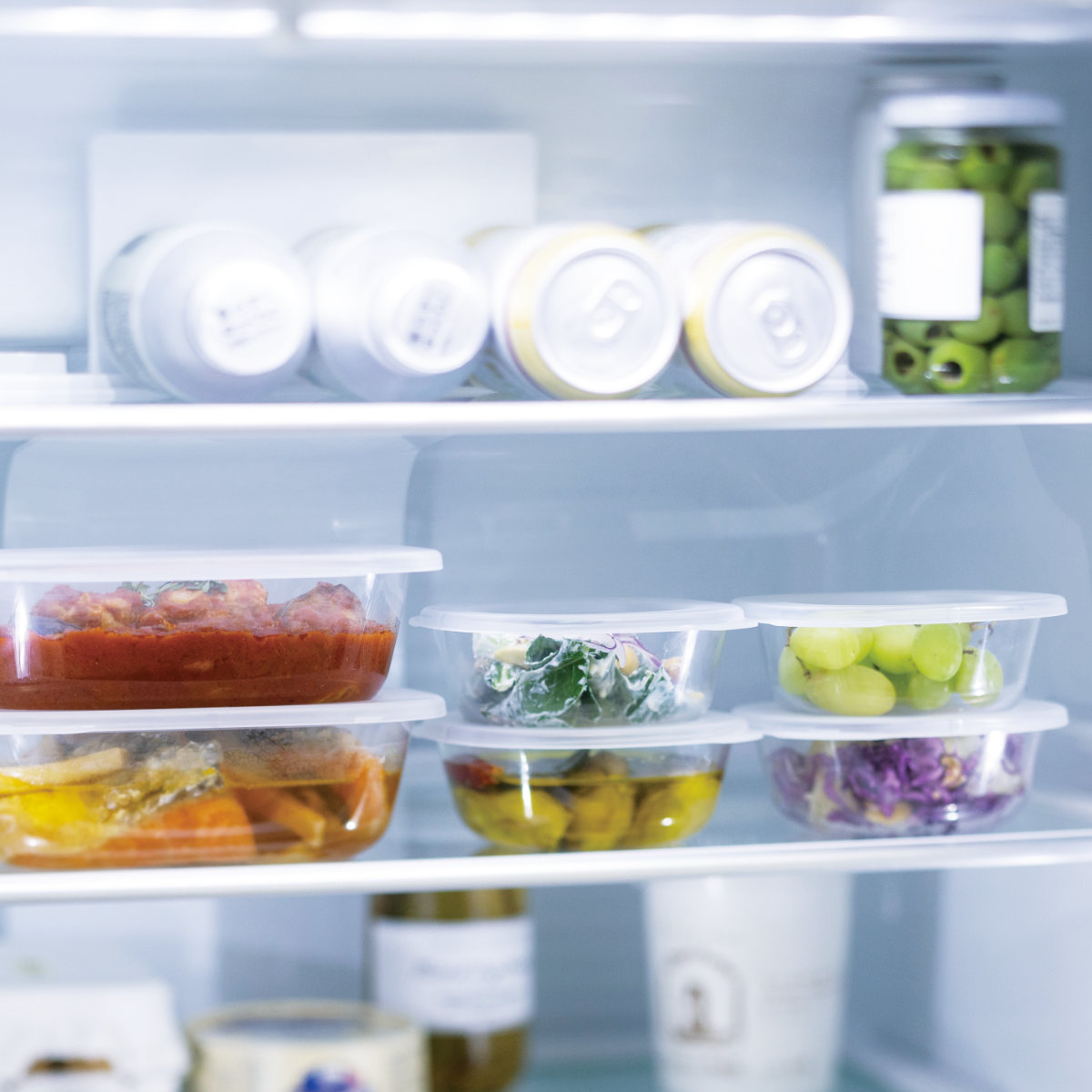 marna マーナ うつわにもなる保存容器 250mL 2個入り K831 ( 密閉 食洗機対応 電子レンジ対応 冷凍 キッチン 積み重ね スタッキング 収納 シンク下 ワンタッチ 保存 容器 軽量 ) 【ダークグレー】 ダークグレー