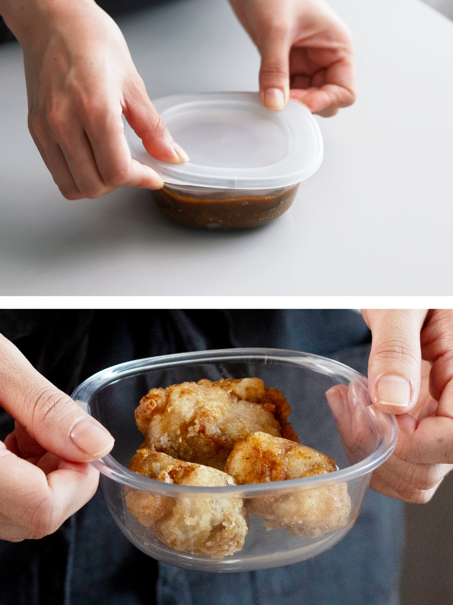 marna マーナ うつわにもなる保存容器 250mL 2個入り K831 ( 密閉 食洗機対応 電子レンジ対応 冷凍 キッチン 積み重ね スタッキング 収納 シンク下 ワンタッチ 保存 容器 軽量 ) 【ダークグレー】 ダークグレー