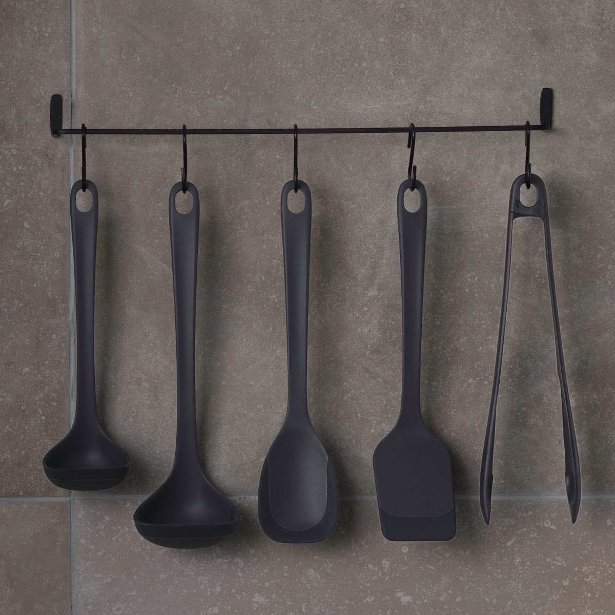 marna マーナ マーナのきほん キッチンツール 3点セット K800 K803 K804 ( お玉 スプーンヘラ ターナー 食洗機対応 シリコン 注ぎやすい レードル 耐熱 おしゃれ かわいい シンプル 滑らない 持ちやすい ) 【グレー】 グレー