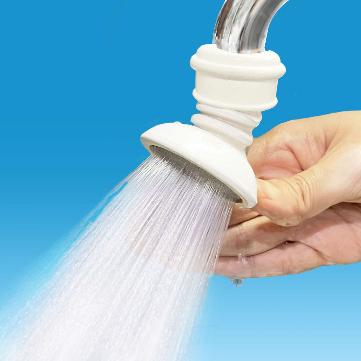 シャワー蛇口 キッチン用 キッチンメイト 首振り360度 （ キッチン蛇口 水栓 シャワー 首振り 蛇腹 付け替え 日本製 自在水栓 単水栓 吐水口 取り付け お湯OK 細かい 水流 食器洗い 野菜洗い ）