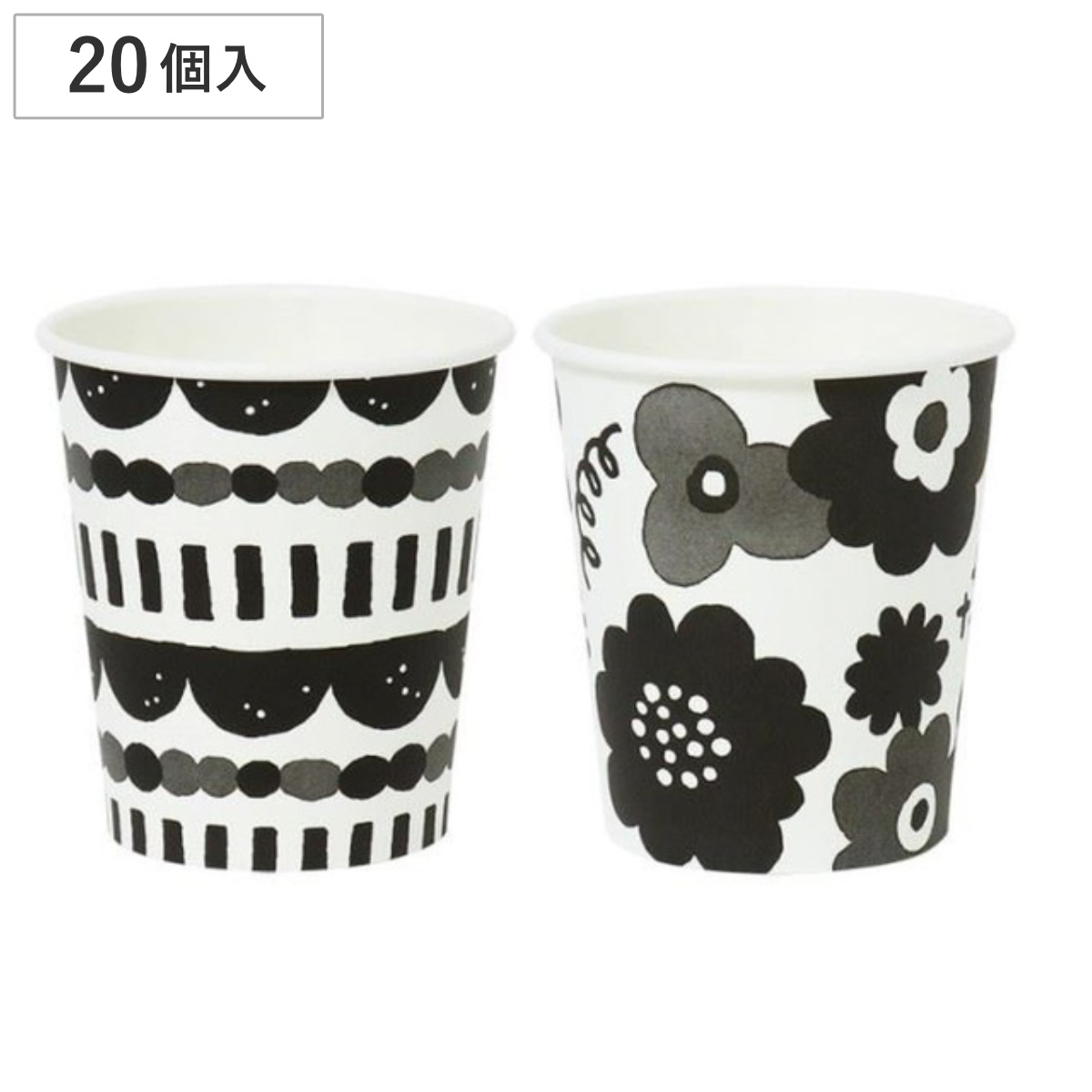紙コップ 205ml 20個入 ( 使い捨て 紙 コップ カップ ホット コールド 北欧柄 20個 紙容器 紙製 ペーパーコップ BBQ アウトドア パーティー キャンプ )