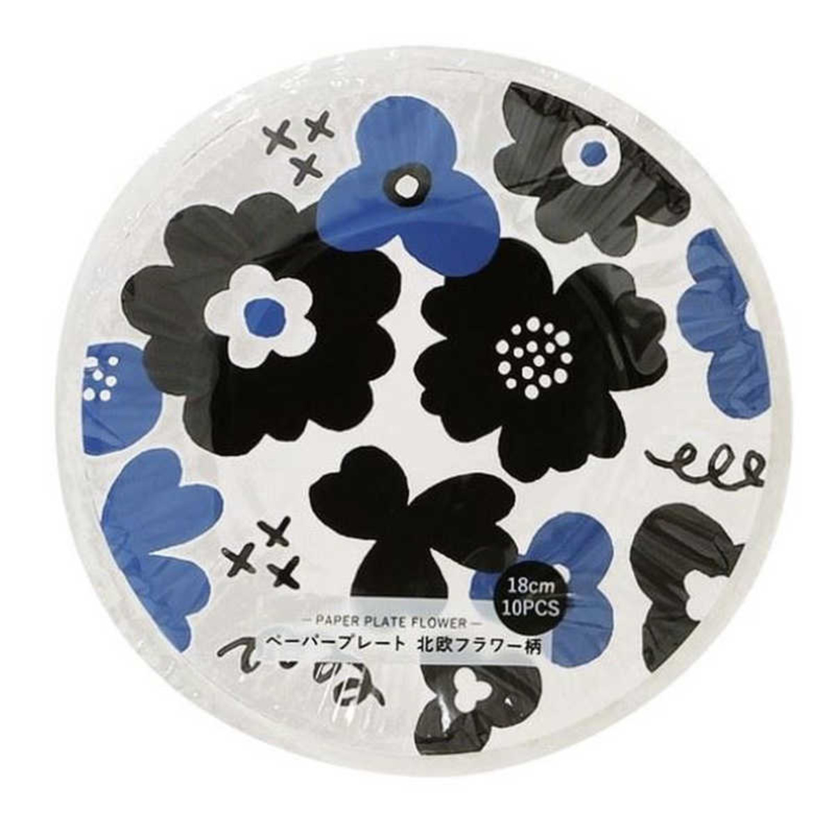 紙皿 ペーパープレート北欧フラワー柄 18cm 10枚 ( 使い捨て ペーパープレート 北欧柄 簡易食器 使い捨て容器 紙容器 使い捨て紙皿 容器 紙 プレート 使い捨てプレート 取り皿 皿 トレー BBQ アウトドア パーティー キャンプ )