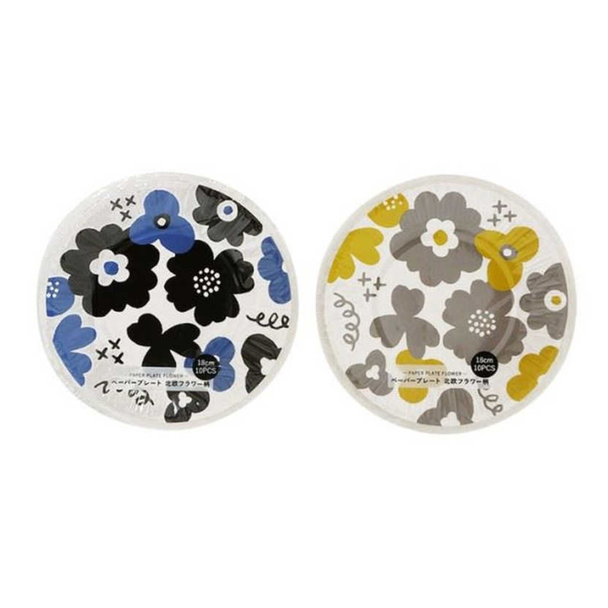 紙皿 ペーパープレート北欧フラワー柄 18cm 10枚 ( 使い捨て ペーパープレート 北欧柄 簡易食器 使い捨て容器 紙容器 使い捨て紙皿 容器 紙 プレート 使い捨てプレート 取り皿 皿 トレー BBQ アウトドア パーティー キャンプ )
