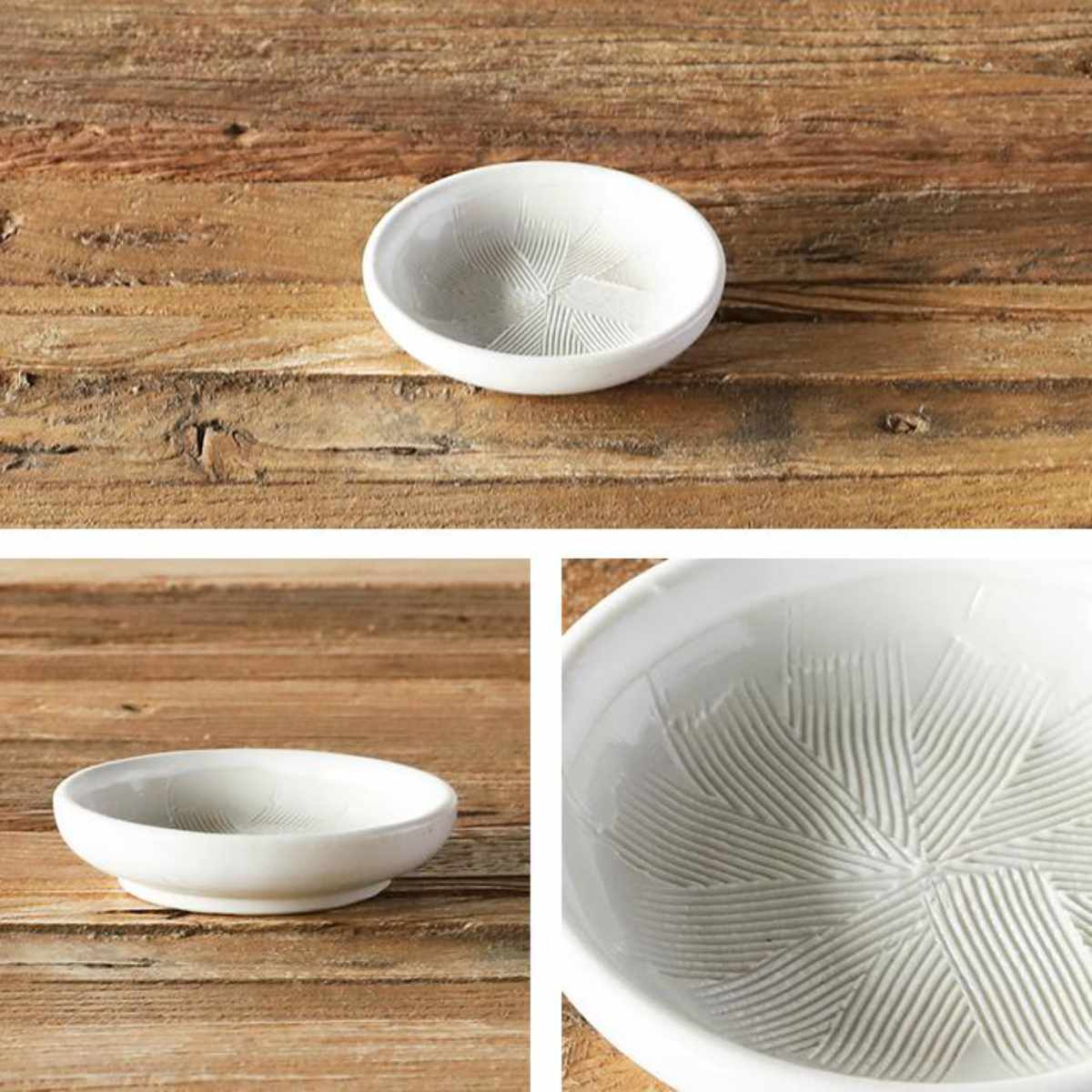 すり皿 9cm 和食器 陶器 日本製 ( 食器 皿 器 豆皿 小皿 電子レンジ対応 食洗機対応 おしゃれ おろし器 無地 離乳食 ペースト 小さい )