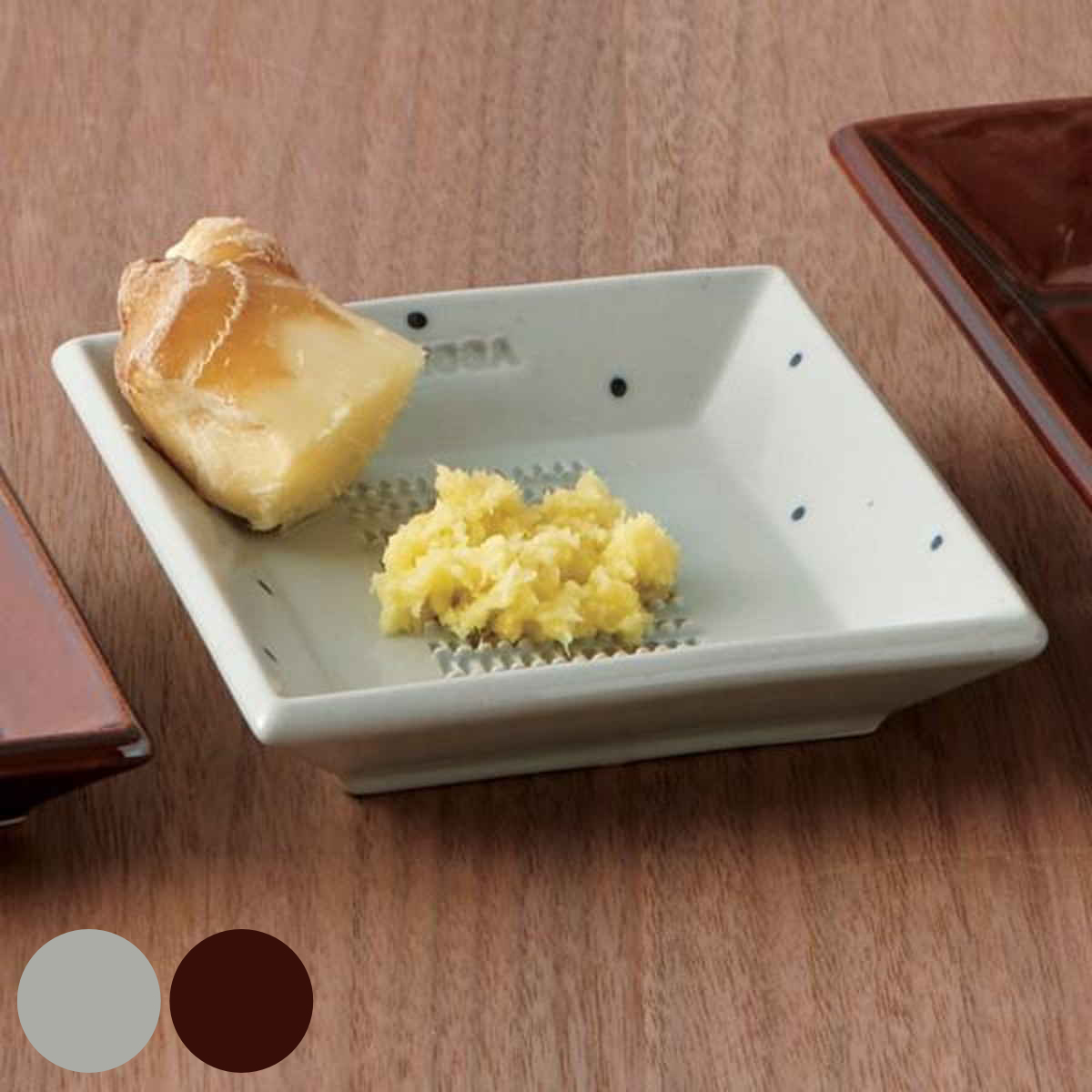 おろし器 生姜 SHOGA （ 陶器製 生姜おろし器 ジンジャーグレーター おろしプレート 専用 食器 和食器 ） 【アメ】