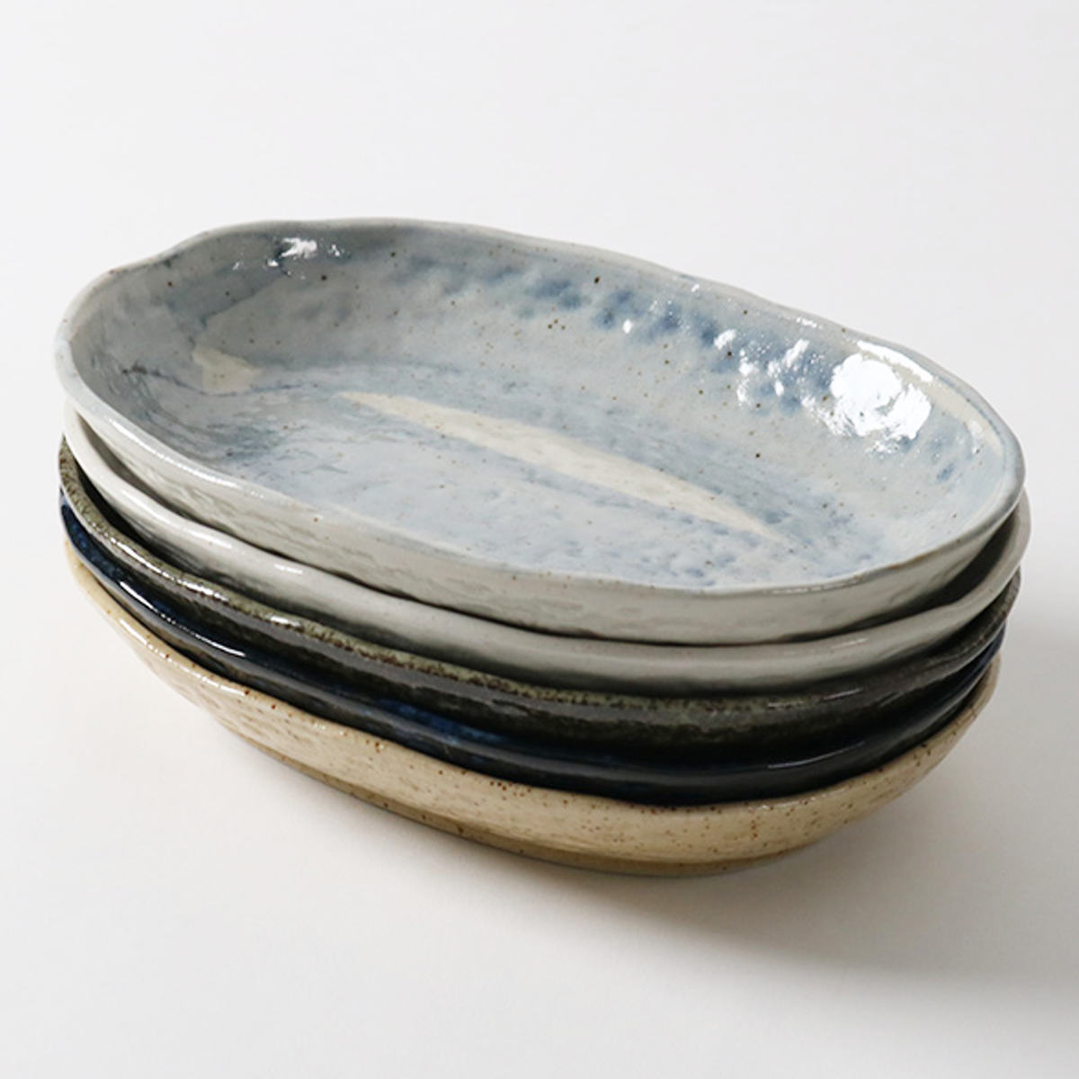 カレー皿 23cm 楕円 黄伊羅保 皿 食器 陶器 美濃焼 日本製 同色5枚セット ( 食洗機対応 電子レンジ対応 オーバル パスタ皿 中皿 お皿 オーバルプレート カレーボウル パスタボウル サラダ カレー パスタ おかず おしゃれ )