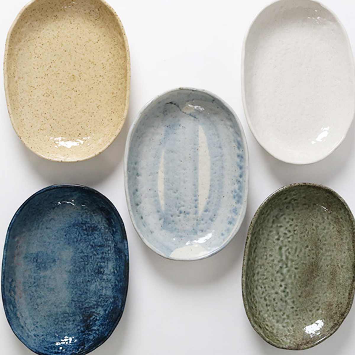 カレー皿 23cm 楕円 刷毛目 皿 食器 陶器 美濃焼 日本製 同色5枚セット ( 食洗機対応 電子レンジ対応 オーバル パスタ皿 中皿 お皿 オーバルプレート カレーボウル パスタボウル サラダ カレー パスタ おかず おしゃれ )