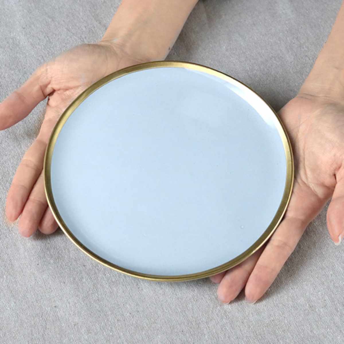 プレート 19cm スリール Sourire 笠間焼 皿 食器 洋食器 陶器 日本製 ゴールド ( 中皿 ケーキ皿 メインプレート 取り皿 平皿 パン皿 丸 取皿 おかず グレー おしゃれ ) 【シルバー】 シルバー