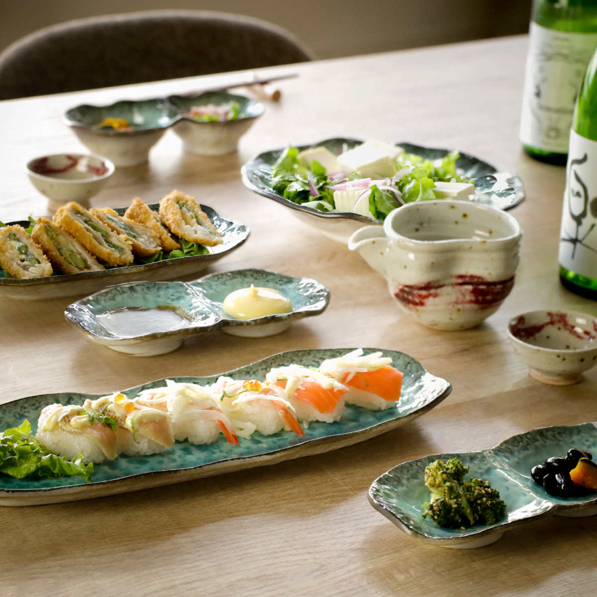 小皿 11cm プレート KANADE 陶器 同色5枚セット ( 電子レンジ対応 皿 お皿 取り皿 和食器 和風 個性的 醤油皿 薬味皿 ソース 醤油 お漬物 副菜 お浸し おしゃれ ) 【青】 青