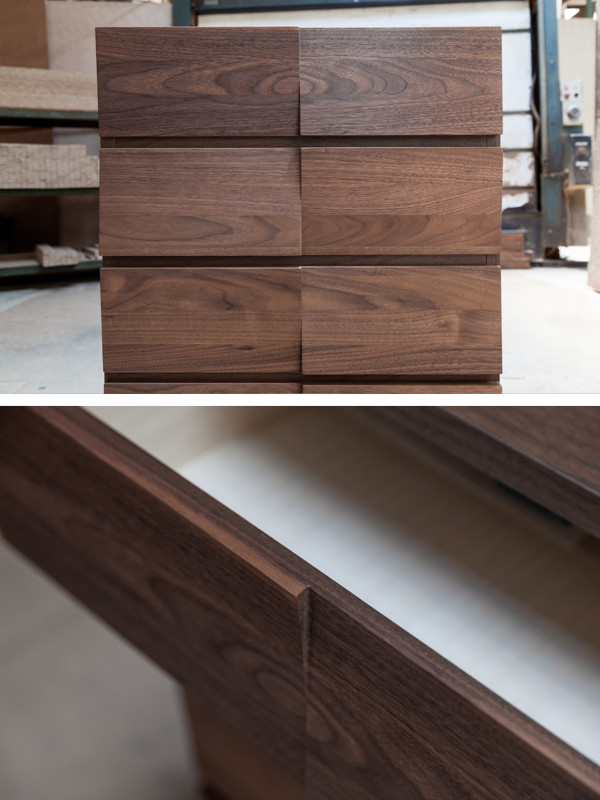 リビングチェスト 4段 モダンデザイン 天然木 日本製 幅58cm ウォールナット ( 開梱設置 チェスト 収納チェスト たんす タンス 収納 桐 引き出し 完成品 リビング収納 木製 木目 モダン ウォルナット 無垢材 おしゃれ ナチュラル )