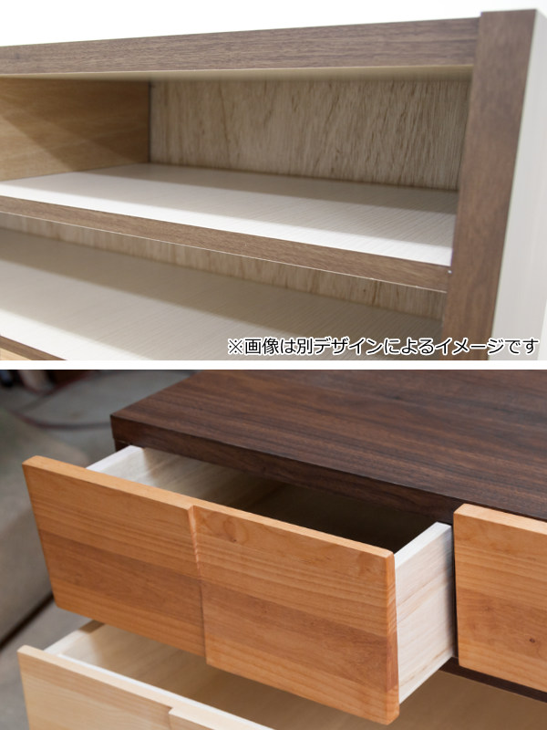 リビングチェスト 4段 モダンデザイン 天然木 日本製 幅78cm ミックス ( 開梱設置 チェスト 収納チェスト たんす タンス 収納 桐 引き出し 完成品 リビング収納 サイドチェスト 木製 木目 モダン 無垢材 おしゃれ ナチュラル )