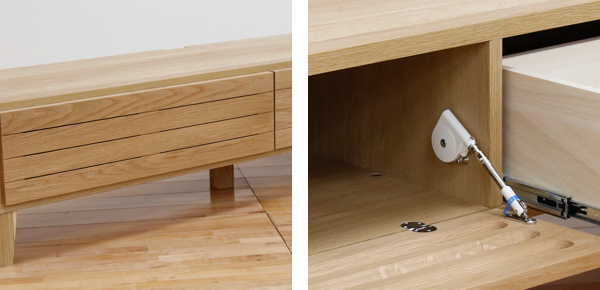 テレビ台 ローボード 北欧風 天然木無垢材 Fente 幅160cm ホワイトオーク ( 開梱設置 テレビボード テレビラック TV台 TVボード TVラック 完成品 AVボード AVラック 天然木 オーク 無垢 モダン シンプル 木製 木目 おしゃれ )