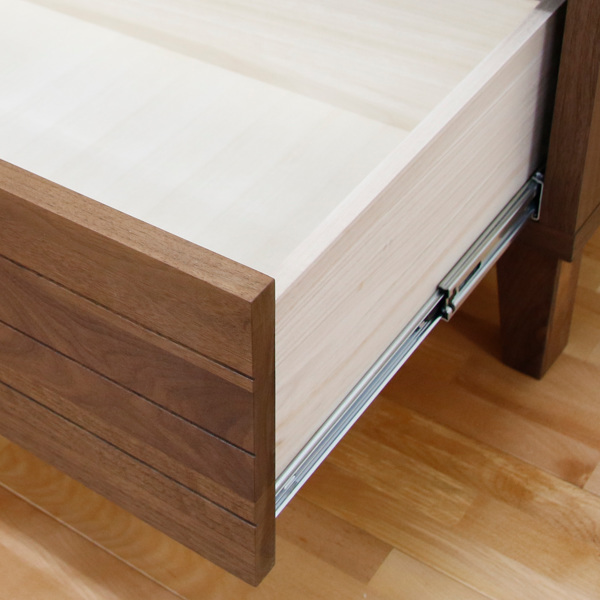 テレビ台 ローボード 北欧風 天然木無垢材 Fente 幅160cm ウォールナット ( 開梱設置 テレビボード テレビラック TV台 TVボード TVラック 完成品 AVボード AVラック 天然木 ウォルナット 無垢 モダン シンプル 木製 木目 おしゃれ )