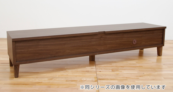 テレビ台 ローボード 北欧風 天然木無垢材 Fente 幅160cm ウォールナット ( 開梱設置 テレビボード テレビラック TV台 TVボード TVラック 完成品 AVボード AVラック 天然木 ウォルナット 無垢 モダン シンプル 木製 木目 おしゃれ )