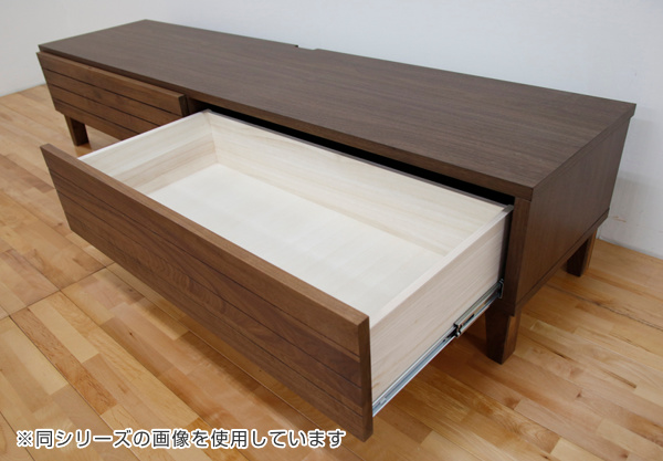 テレビ台 ローボード 北欧風 天然木無垢材 Fente 幅160cm ウォールナット ( 開梱設置 テレビボード テレビラック TV台 TVボード TVラック 完成品 AVボード AVラック 天然木 ウォルナット 無垢 モダン シンプル 木製 木目 おしゃれ )