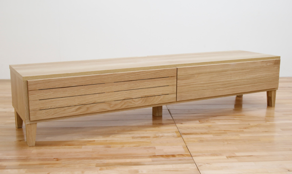 テレビ台 ローボード 北欧風 天然木無垢材 Fente 幅180cm ホワイトオーク ( 開梱設置 テレビボード テレビラック TV台 TVボード TVラック 完成品 AVボード AVラック 天然木 オーク 無垢 モダン シンプル 木製 木目 おしゃれ )