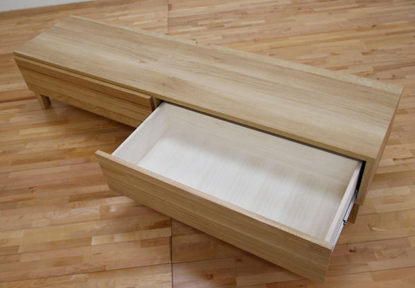 テレビ台 ローボード 北欧風 天然木無垢材 Fente 幅180cm ホワイトオーク ( 開梱設置 テレビボード テレビラック TV台 TVボード TVラック 完成品 AVボード AVラック 天然木 オーク 無垢 モダン シンプル 木製 木目 おしゃれ )