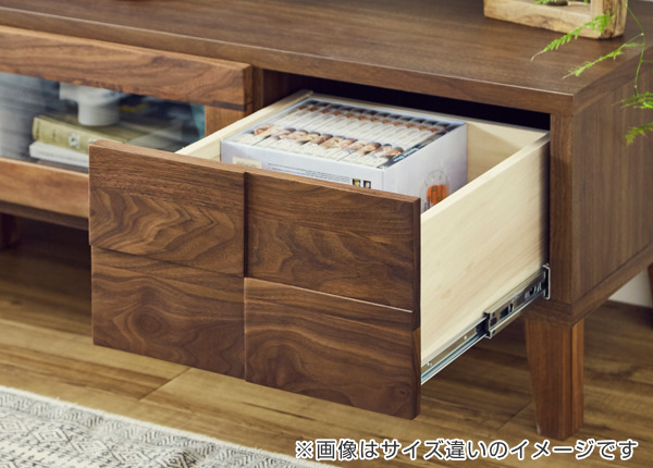 テレビ台 ローボード 北欧風 天然木無垢材 Bonny 幅200cm ウォールナット ( 開梱設置 テレビラック TV台 TVボード リビング収納 TVラック 収納 ラック リビングボード 脚付き 木目 ウォルナット 木製 フラップ扉 ガラス おしゃれ )