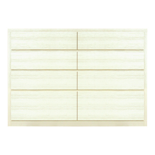 チェスト 4段 ワイド シンプルデザイン 化粧地板入り 日本製 約幅121cm ( 開梱設置 リビングチェスト 収納チェスト たんす タンス 収納 引き出し 完成品 桐製 リビング収納 木製 モダン 白 ホワイト おしゃれ シンプル ) 【ウォールナット】 ウォールナット