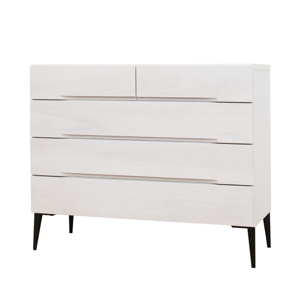 桐チェスト 幅102.2cm 引き出し4段 日本製 完成品 脚付き ( 開梱設置 チェスト 桐製 アイアン脚 F☆☆☆☆ 調湿 防虫 モダン 衣類収納 低ホルムアルデヒド お掃除ロボット対応 ホワイト ダークブラウン ブラックアイアン ) 【ホワイト】 ホワイト