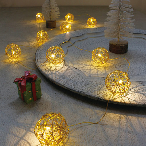 ガーランドライト LEDライト レスイヴェール ワイヤーボール 10球