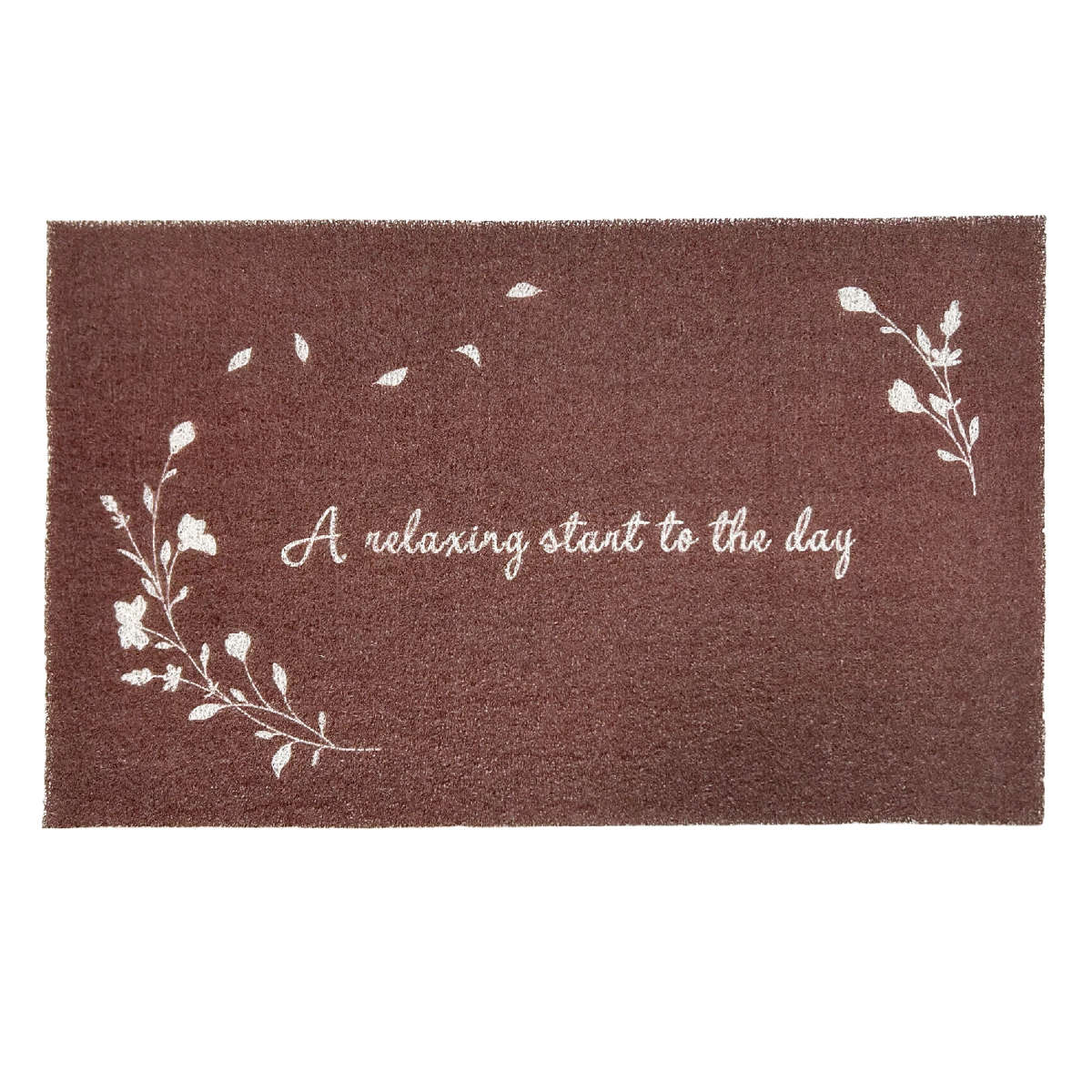 玄関マット ふわふわ玄関マット 屋内 45×75cm ( 屋外 屋外兼用 泥落とし 洗える 水洗い 滑り止め マット 薄手 幅75cm おしゃれ カフェ ベランダ デッキ テラス 玄関 PVC素材 外用 ) 【オレンジ】 オレンジ