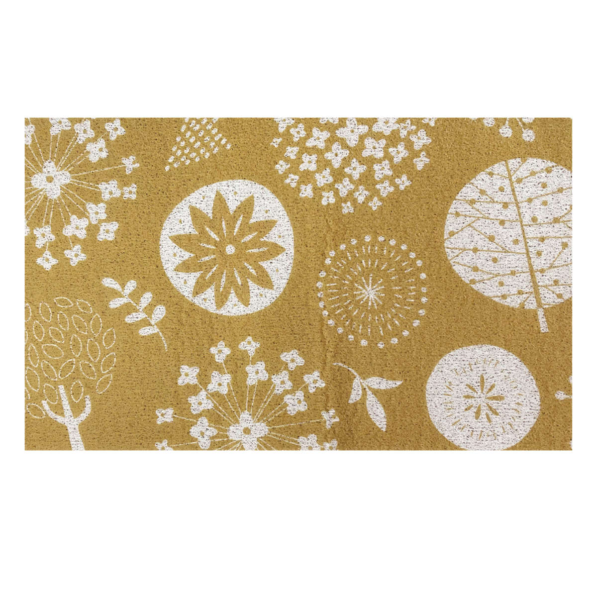 玄関マット ふわふわ玄関マット 屋内 45×75cm ( 屋外 屋外兼用 泥落とし 洗える 水洗い 滑り止め マット 薄手 幅75cm おしゃれ カフェ ベランダ デッキ テラス 玄関 PVC素材 外用 ) 【オレンジ】 オレンジ