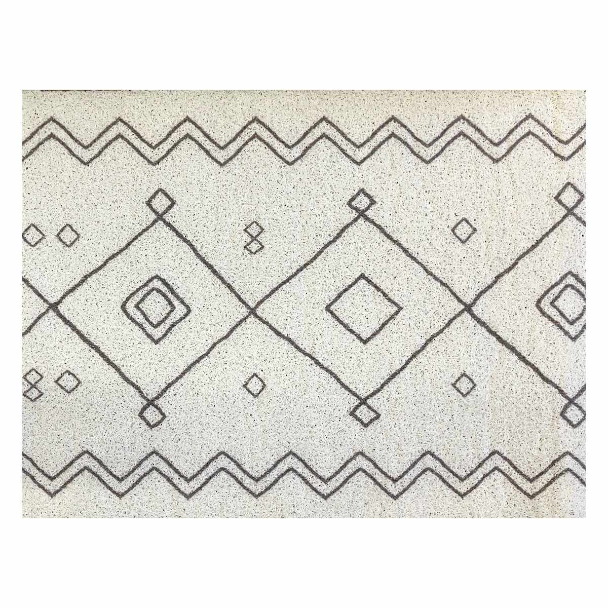 玄関マット ふわふわミニマット 屋内 45×58cm ( 屋外 屋外兼用 泥落とし 洗える 水洗い 滑り止め マット 薄手 幅58cm おしゃれ カフェ ベランダ デッキ テラス 玄関 PVC素材 外用 コンパクト ) 【ライトブルー】 ライトブルー