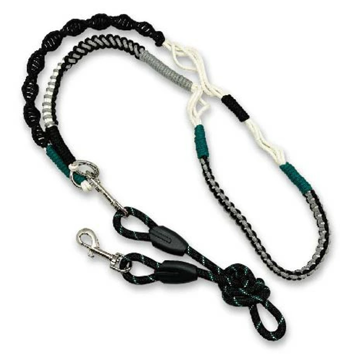 リード ショルダーリード 犬 ( 肩掛けリード 肩掛け 犬用リード 散歩 ペット用 80cm 全長160cm 散歩用リード お散歩リード 負担軽減 反射素材 反射材 ) 【グリーン】 グリーン