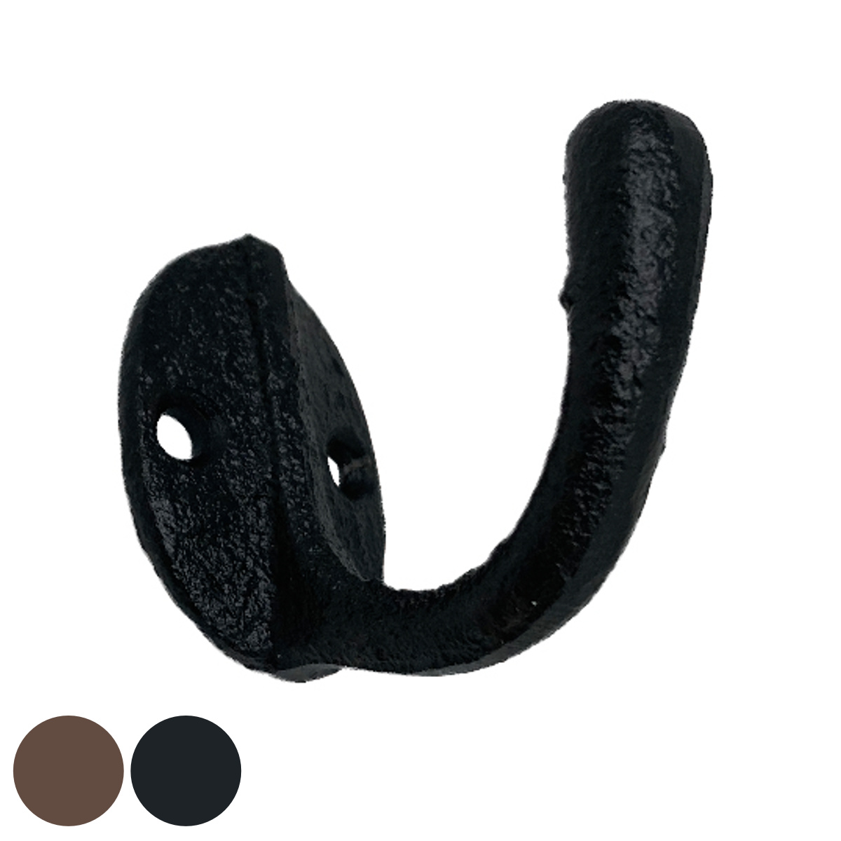 フック キャストアイアン A 壁掛け ( 壁 DIY 壁掛けフック アイアン 金具 ネジ ウォールフック 収納 シングルフック ネジ止め アンティーク ヴィンテージ おしゃれ 壁面フック 壁面収納 引っ掛け ) 【ラスティ】