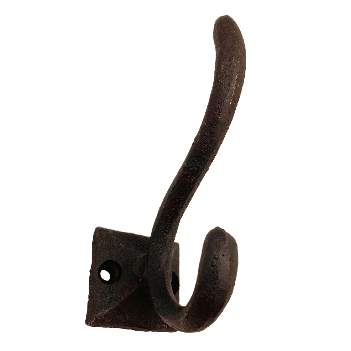 フック キャストアイアン F 壁掛け ( 壁 DIY 壁掛けフック アイアン 金具 ネジ ウォールフック 収納 ダブルフック ネジ止め アンティーク ヴィンテージ おしゃれ 壁面フック 壁面収納 引っ掛け ) 【ラスティ】 ラスティ