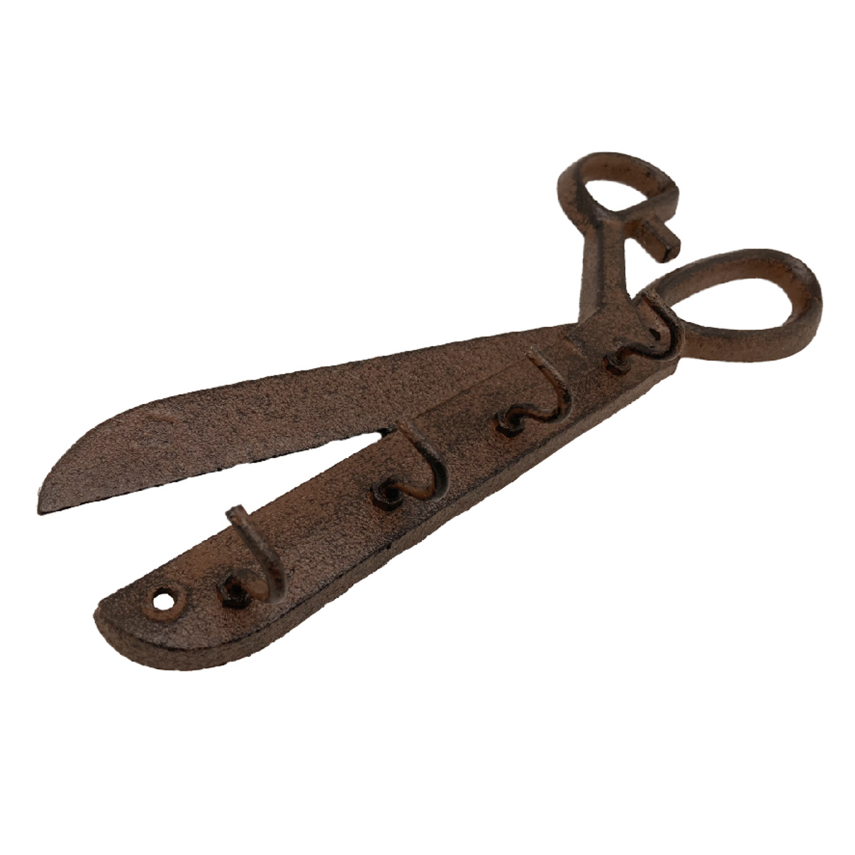 フック キャストアイアン 4シザース 壁掛け ( 壁 DIY 壁掛けフック アイアン 金具 ネジ ウォールフック 収納 4連 ネジ止め アンティーク ヴィンテージ おしゃれ 壁面フック 壁面収納 ハサミ デザイン ) 【ブラック】 ブラック