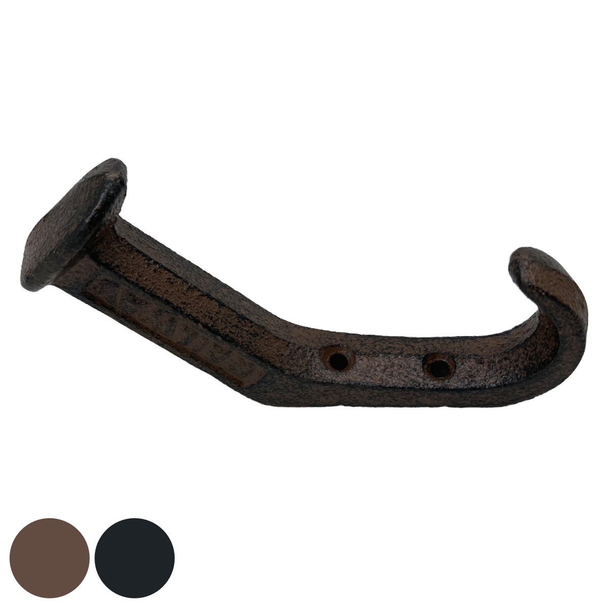 フック キャストアイアン I 壁掛け ( 壁 DIY 壁掛けフック アイアン 金具 ネジ ウォールフック 収納 ネジ止め アンティーク ヴィンテージ おしゃれ 壁面フック 壁面収納 ) 【ブラック】