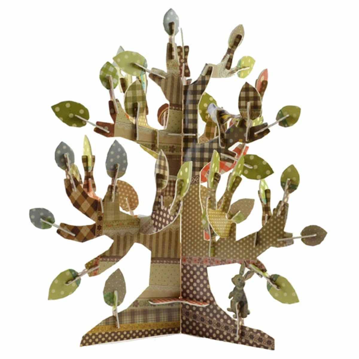 特価 インテリア雑貨 立体パズル ツリー ヴィパルミ マップ （ オブジェ 置物 小物 パズル インテイリア 飾り 120ピース 高さ44cm ナチュラル雑貨 英字 かわいい おしゃれ ディスプレイ 木 ） 【スウィート】