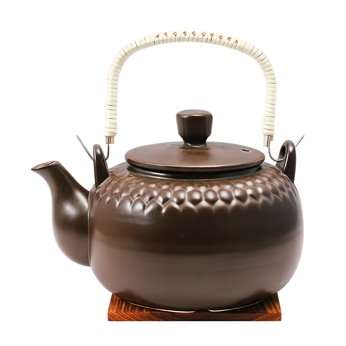 土瓶 栗茶亀甲耐熱土瓶1700cc （ 1.7L 急須 ポット お茶 緑茶 紅茶