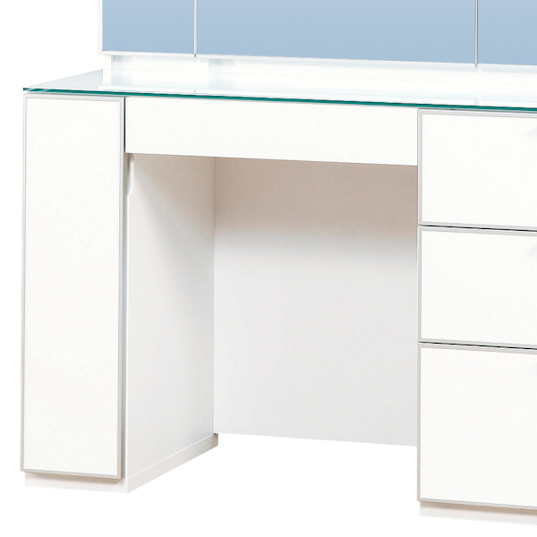 ドレッサー 幅150cm ピアット 三面鏡 ミラー 鏡 化粧台 鏡台 木製 収納