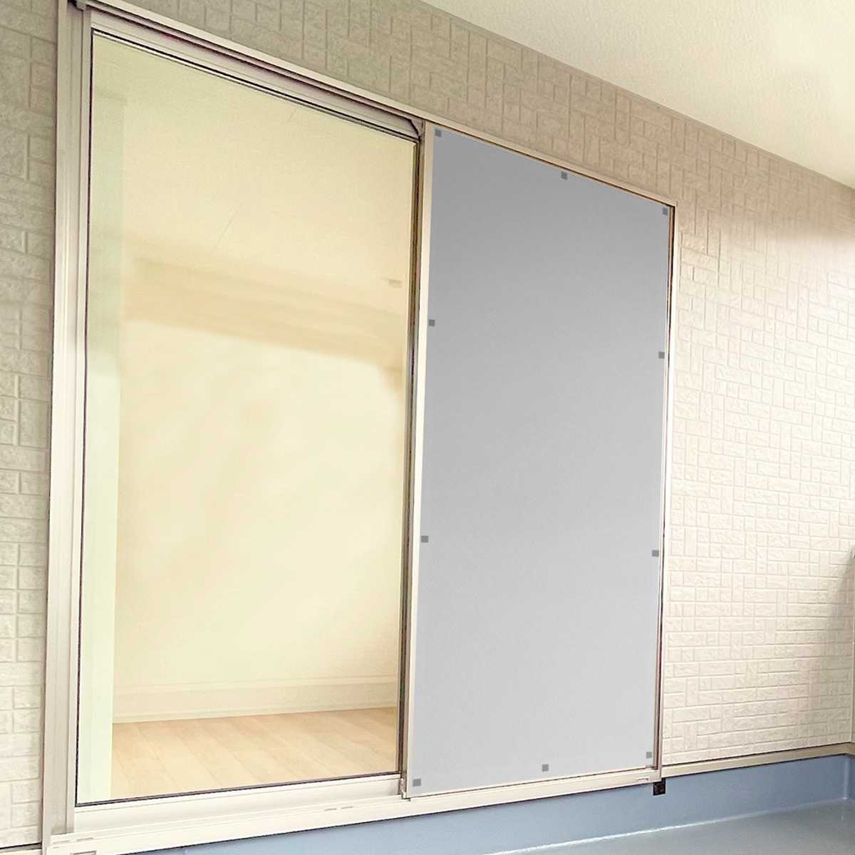 遮熱シート 網戸遮熱シート 94cm×2m丈 ( 網戸 シート 掃き出し窓 日除け 目隠し UVカット 遮熱 省エネ 日差し エコ 暑さ対策 留め具付き 窓 サッシ 日よけ 紫外線カット 遮熱効果 日焼け 防犯 プライバシー対策 簡単設置 )