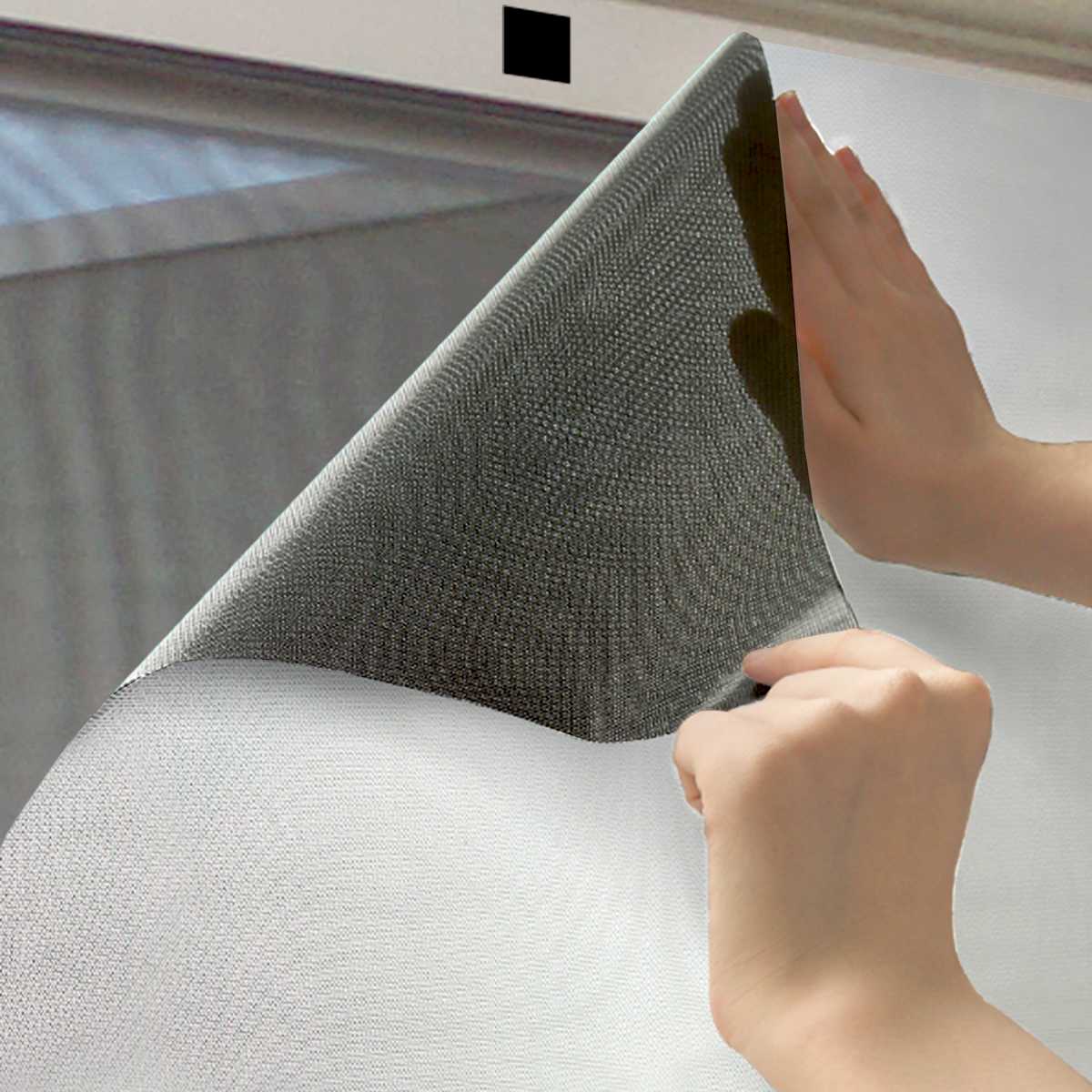 遮熱シート 網戸遮熱シート 94cm×2m丈 ( 網戸 シート 掃き出し窓 日除け 目隠し UVカット 遮熱 省エネ 日差し エコ 暑さ対策 留め具付き 窓 サッシ 日よけ 紫外線カット 遮熱効果 日焼け 防犯 プライバシー対策 簡単設置 )