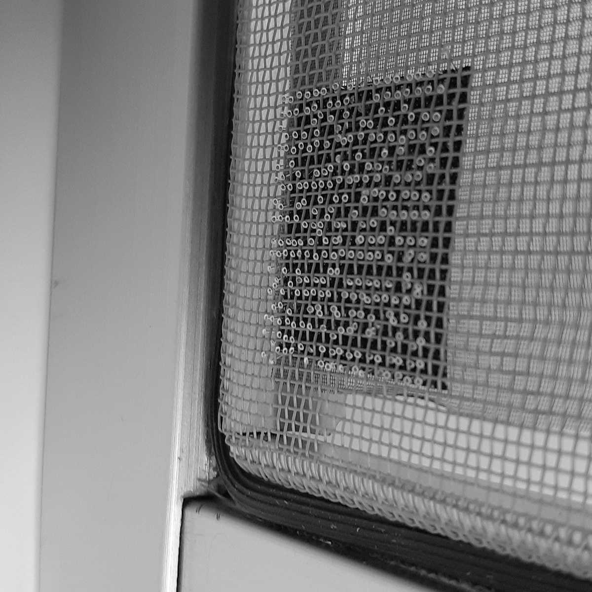 遮熱シート 網戸遮熱シート 94cm×2m丈 ( 網戸 シート 掃き出し窓 日除け 目隠し UVカット 遮熱 省エネ 日差し エコ 暑さ対策 留め具付き 窓 サッシ 日よけ 紫外線カット 遮熱効果 日焼け 防犯 プライバシー対策 簡単設置 )