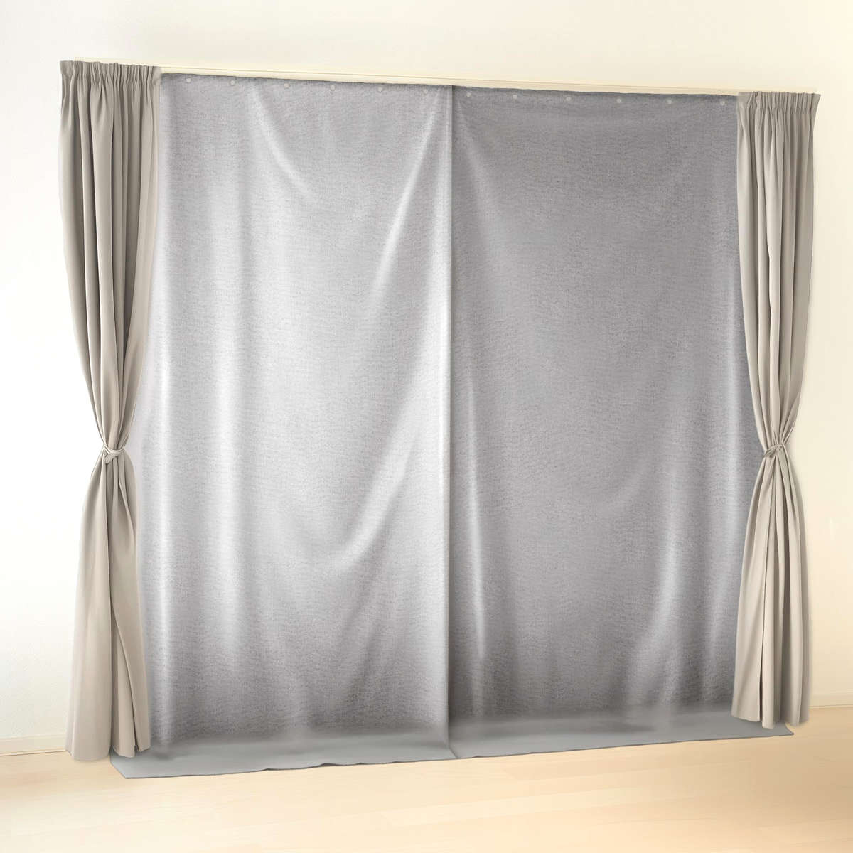 断熱カーテン 断熱カーテンライナー プレミアム遮熱 100cm×225cm 2枚入り ( カーテン 遮光 3級 UVカット 遮熱 断熱 節電 冷房 暖房 省エネ 掃き出し窓 紫外線カット 日焼け 日よけ 防カビ 暑さ対策 寒さ対策 目隠し フリーカット )