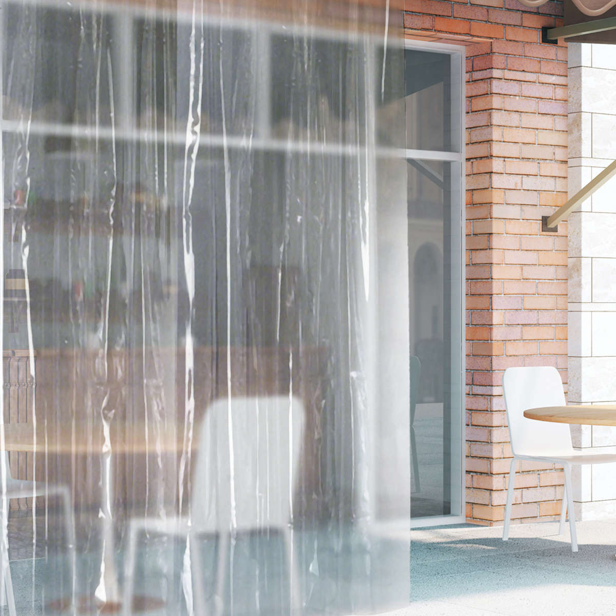 間仕切シート 遮熱 透明 間仕切りシート 180×360cm ( 間仕切り 4畳 遮熱カーテン UVカット 99% 防水 カーテン 内外兼用 夏 冬 雨よけ 雪よけ 業務用 家庭用 窓 すきま風 日焼け防止 UV対策 紫外線カット 節電 冷房 暖房 )