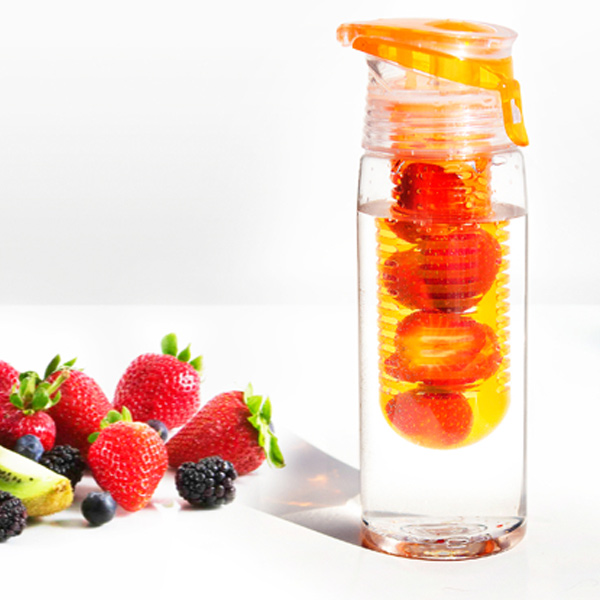 水筒 マグボトル クリアボトル 600ml ウォーターボトル ボトル レッド ( フルーツ 食洗機対応 フレーバーウォーター 食洗機OK スポーツ ジム オフィス インフューザー付 カラフル おしゃれ スタイリッシュ ) 【イエロー】 イエロー