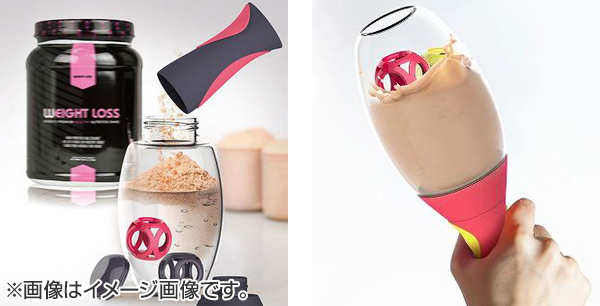 水筒 シェーカー サンバシェーカー マラカス マグボトル 600ml ボトル レッド ( 食洗機対応 スポーツドリンク プロテイン スムージー トレーニング マラカス型 ヨガ ジム スポーツ 粉末ジュース 学校 オフィス レッド ブルー 赤 青 ) 【レッド】 レッド