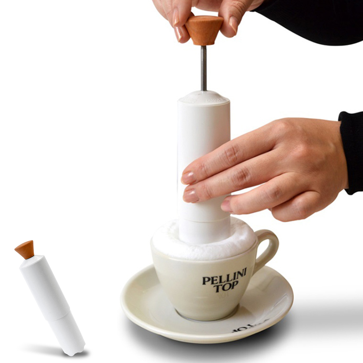 泡立て器 クレマイージー クレマメーカー 手動式 （ ミルク泡立て器 カフェラテ カプチーノ 食洗機対応 手動ミルク泡立て器 手動ミルク泡だて器 手動泡立て器 手動泡だて器 メレンゲ ホイップ ）