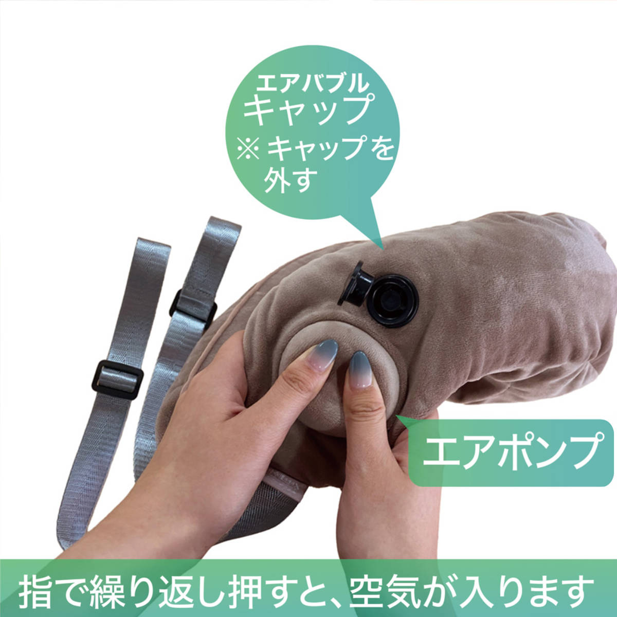 ネックピロー 電動ネック&ボディリラクサー ( マッサージ器 揉みほぐし 首 腕 腰 太もも ふくらはぎ 足裏 軽量 美容 健康 PSEマーク認証済 マッサージャー マッサージ機 指圧 解消グッズ ほぐし 簡単操作 持ち運び コンパクト ) 【ピンクベージュ】 ピンクベージュ